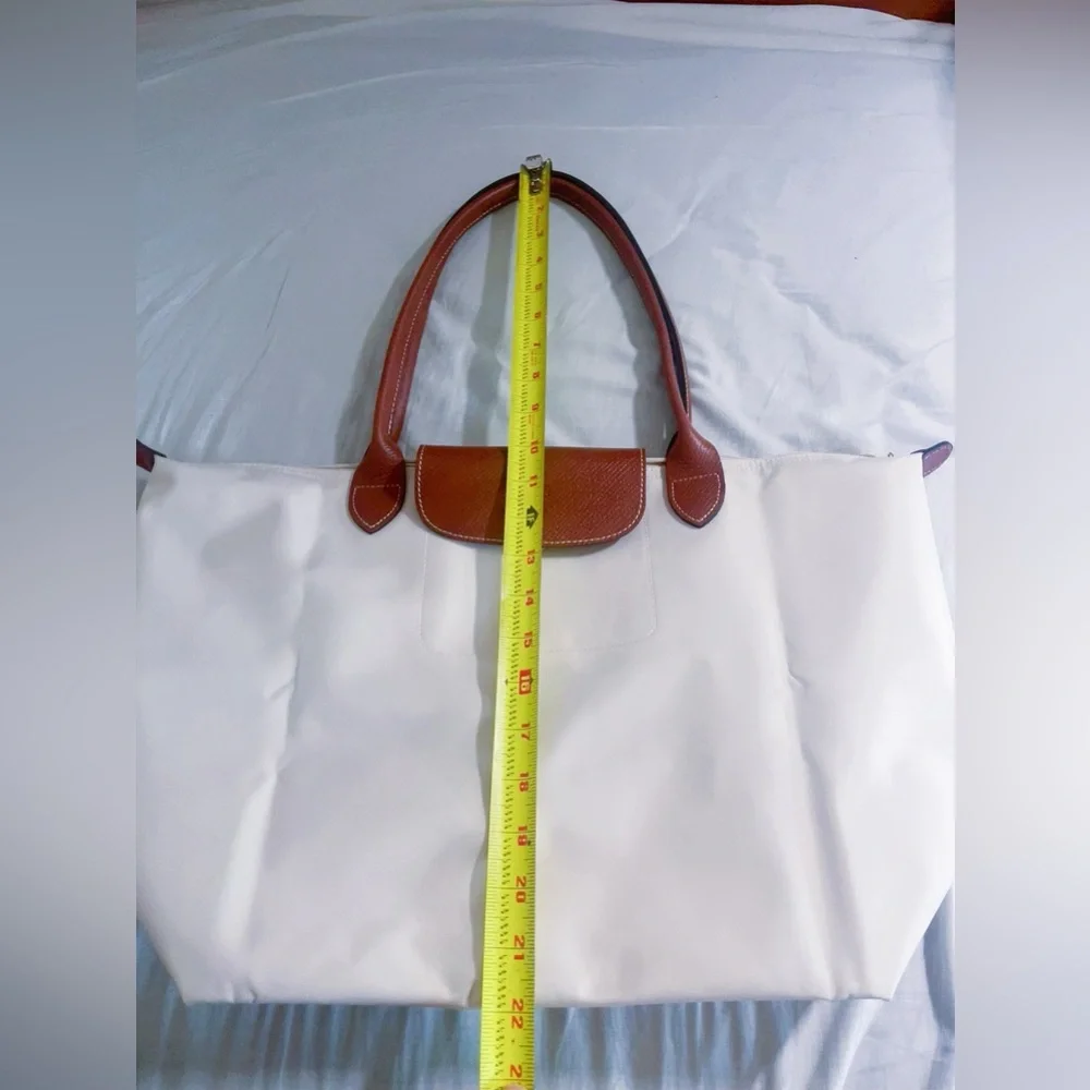 Longchamp Le Pliage large tote bag paper white color - Picture 5 of 11